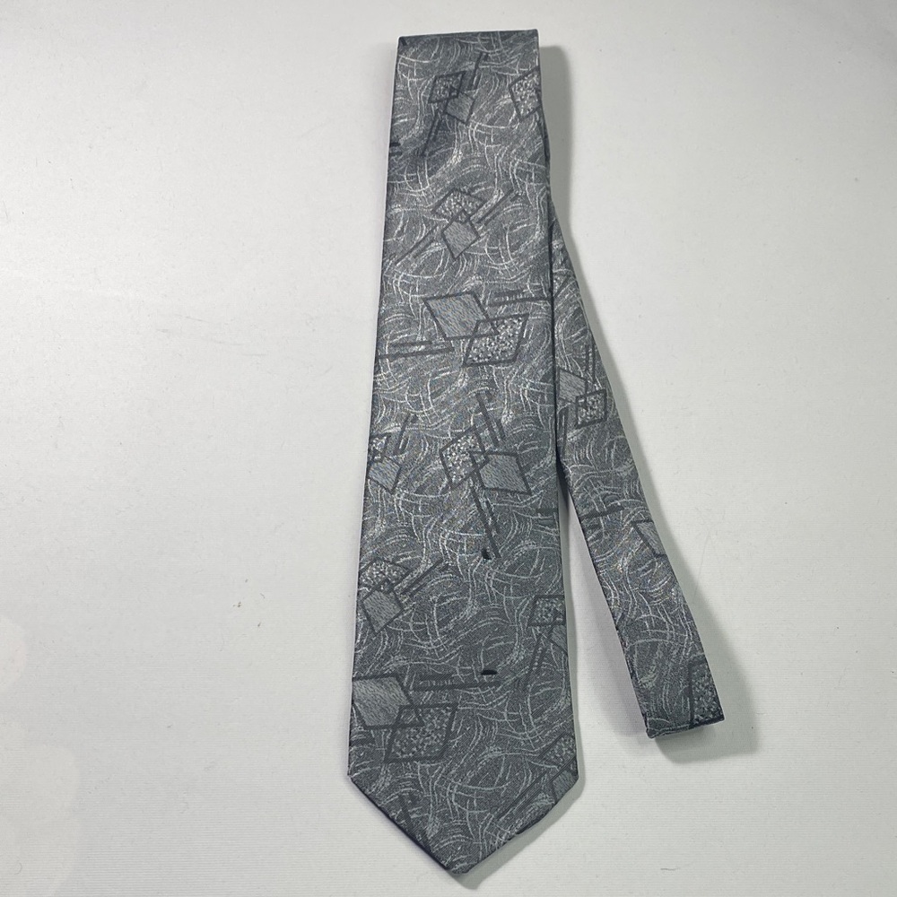 Elegant Charcoal Patterned Men's Tie